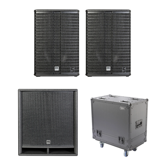 HK Audio LINEAR 5 MKII 112 XA + PR:O 118 SUB D2 Active PA System Bundle