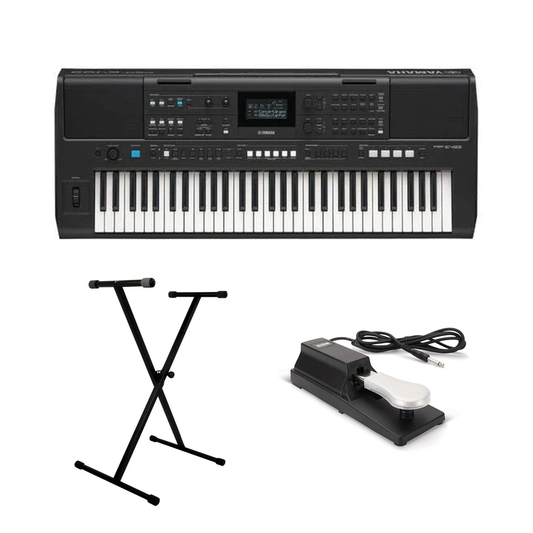 [SG61 Bundle] Yamaha PSR-e483 Portable Keyboard Bundle