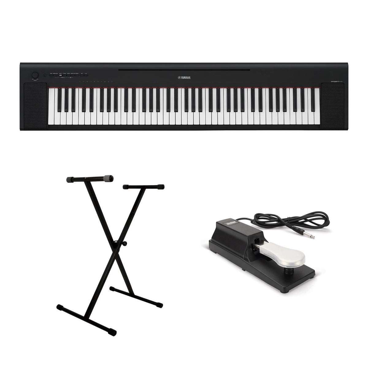Portable Piano Bundle - Yamaha NP-35 Piano Bundle (Black)