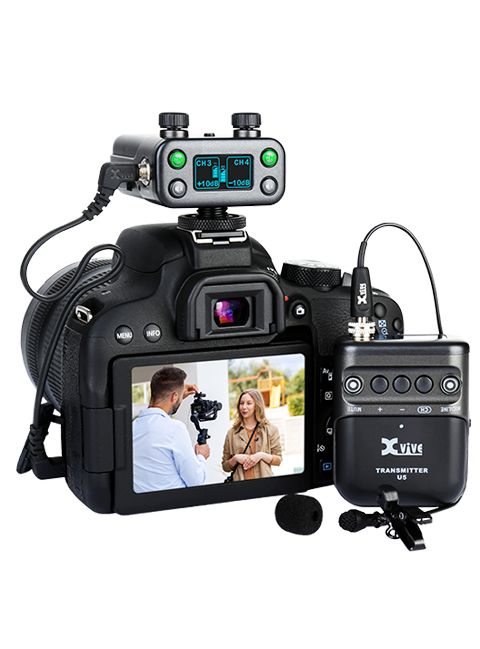 Xvive U5T2 Dual Wireless Lavalier Microphone System for Cameras