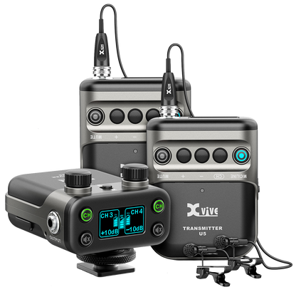 Xvive U5T2 Dual Wireless Lavalier Microphone System for Cameras
