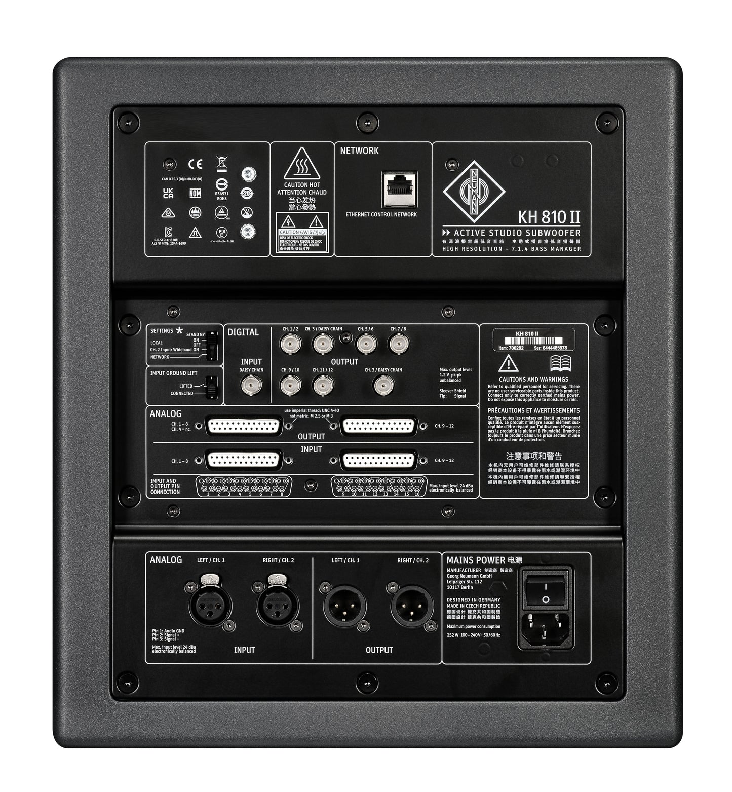 Neumann KH810 II 10" Reference Studio Subwoofer