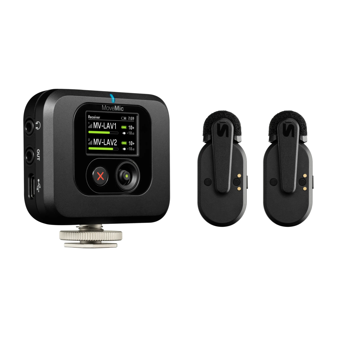 Shure MOVEMIC TWO KIT 2-Channel Wireless Lavalier Microphone System With Receiver Kit