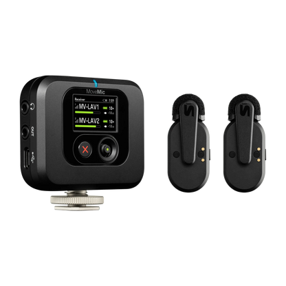 Shure MOVEMIC TWO KIT 2-Channel Wireless Lavalier Microphone System With Receiver Kit