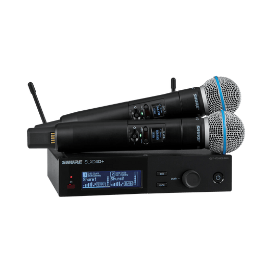 Shure SLXD24D+/B58 Dual-Channel Wireless Handheld Microphone System with BETA 58A Capsule