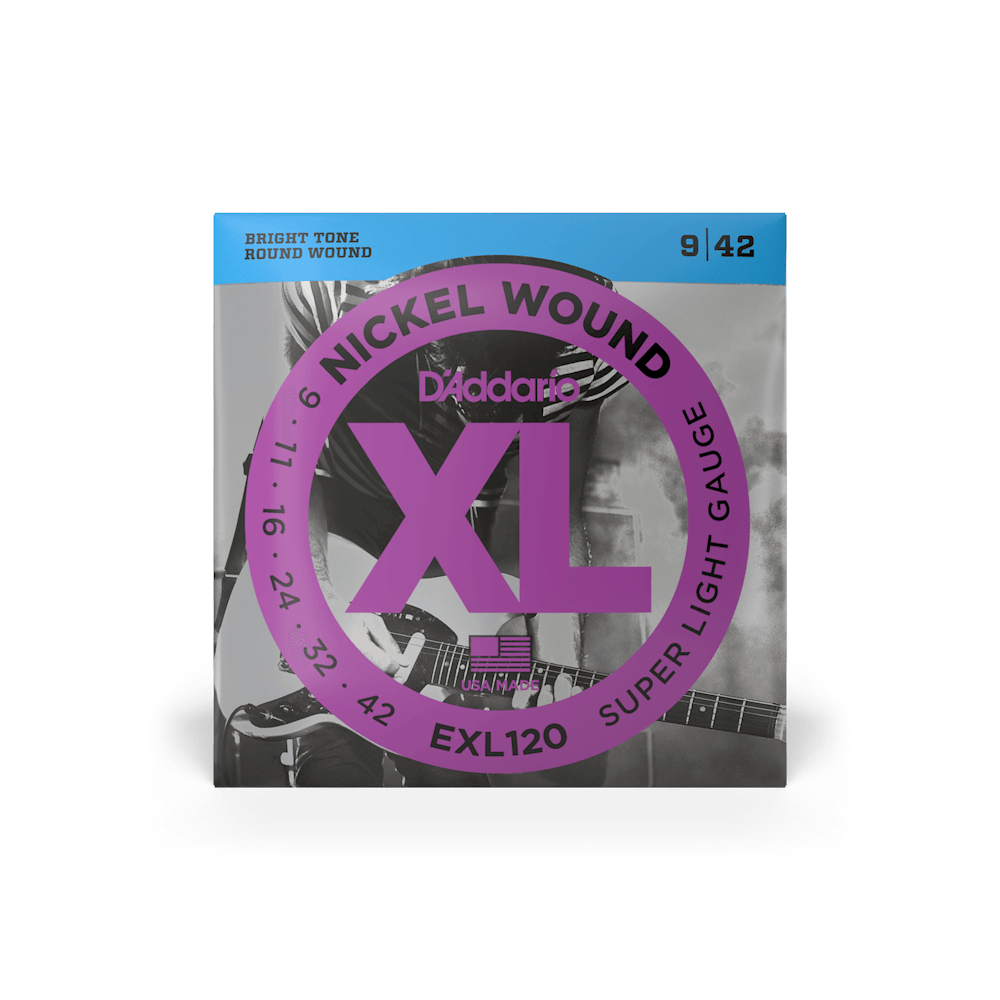 D'Addario EXL120 Nickel Wound Electric Guitar String Set, 9-42