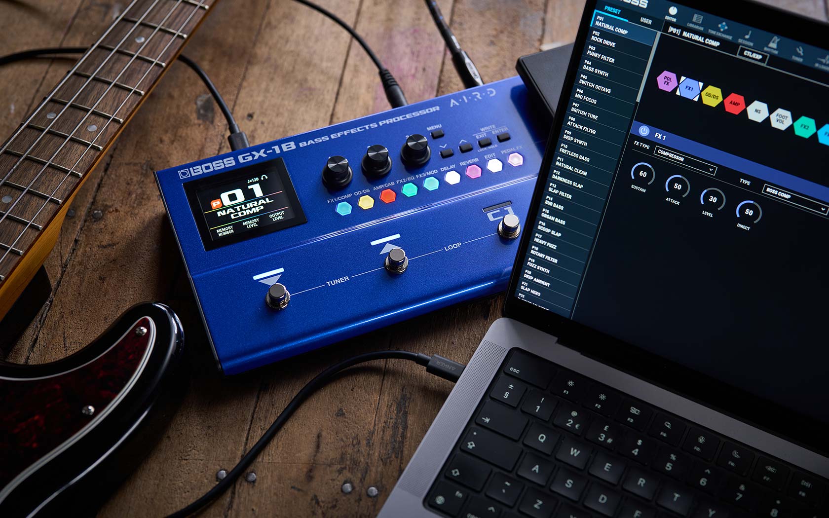 Boss GX-1B Bass Multi-Effects Pedal – Luther Music