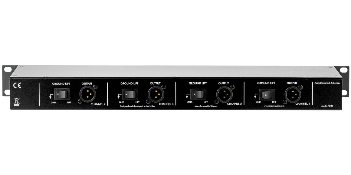 ART PDB4 4-Channel 1U Passive Rackmount DI
