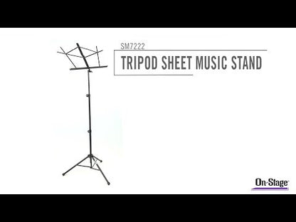 Onstage SM7222B Foldable Tripod Base Sheet Music Stand