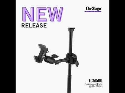 Onstage TCM500 Clamp-On Smartphone Holder for Microphone Stands