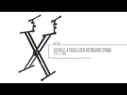 Onstage KS7292 Ergo-Lock Double Tier X-Style Keyboard Stand