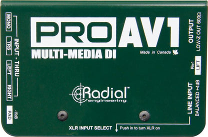 Radial Engineering ProAV1 Passive Multimedia Direct Box
