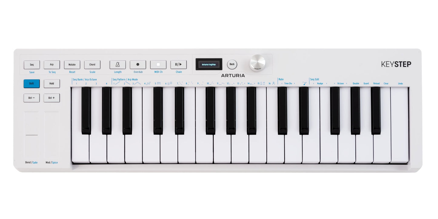 Arturia Keystep MK2 32-Key Compact MIDI Controller & Sequencer (White)