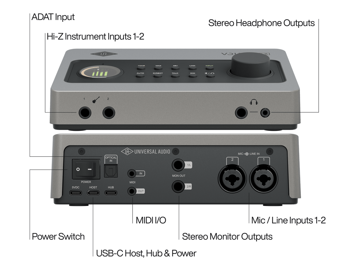 Universal Audio VOLT 2 Max 10-in/4-out USB-C Audio Interface