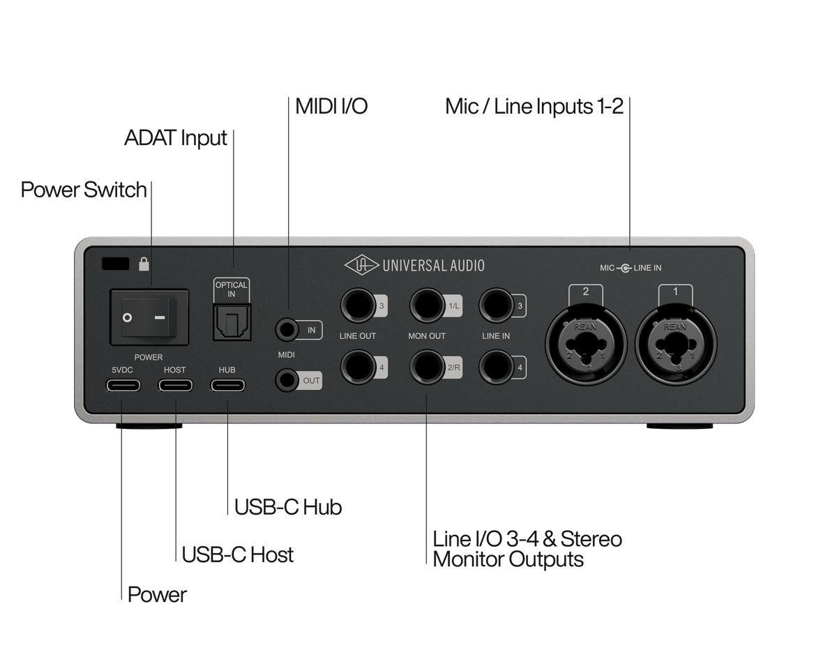 Universal Audio VOLT 4 Gen 2 12-in/6-out USB-C Audio Interface