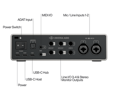Universal Audio VOLT 4 Gen 2 12-in/6-out USB-C Audio Interface