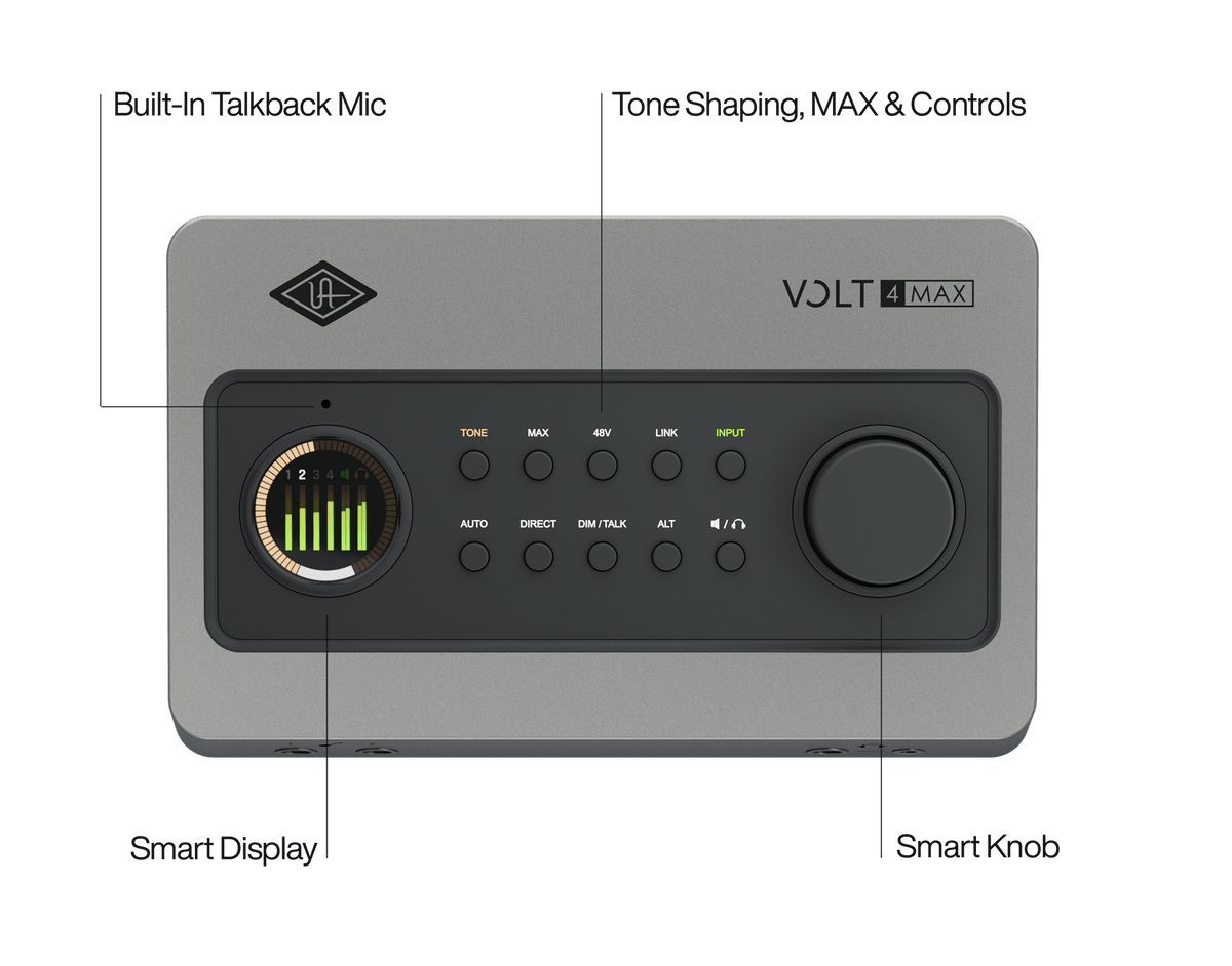 Universal Audio VOLT 4 Max 12-in/6-out USB-C Audio Interface