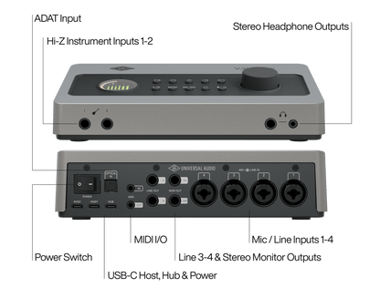 Universal Audio VOLT 4P Max 12-in/6-out USB-C Audio Interface