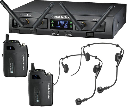Audio Technica ATW1311/ATM75cW Dual Channel Wireless Headset Microphone System