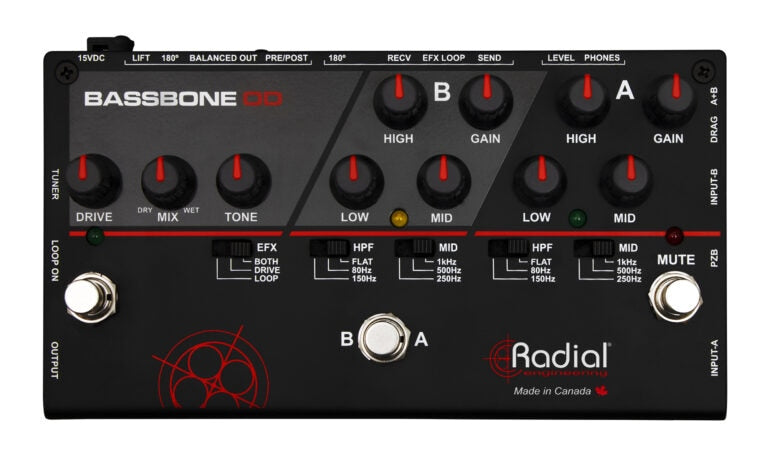 Radial Engineering Bassbone OD Bass Preamp with Overdrive