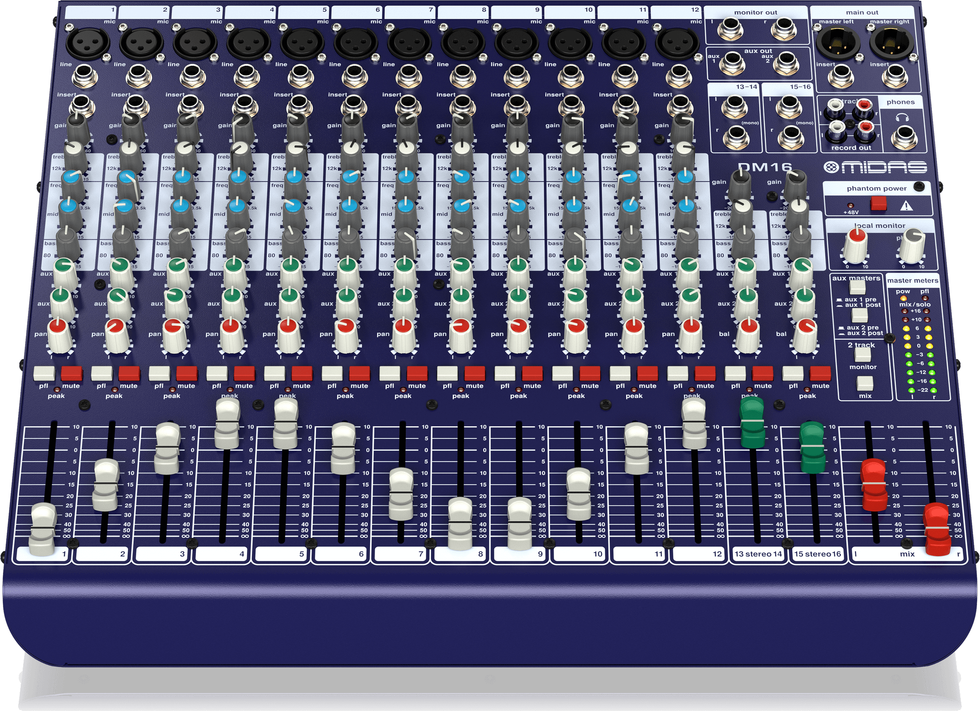 Midas DM16 16-Channel Analog Mixer – Luther Music