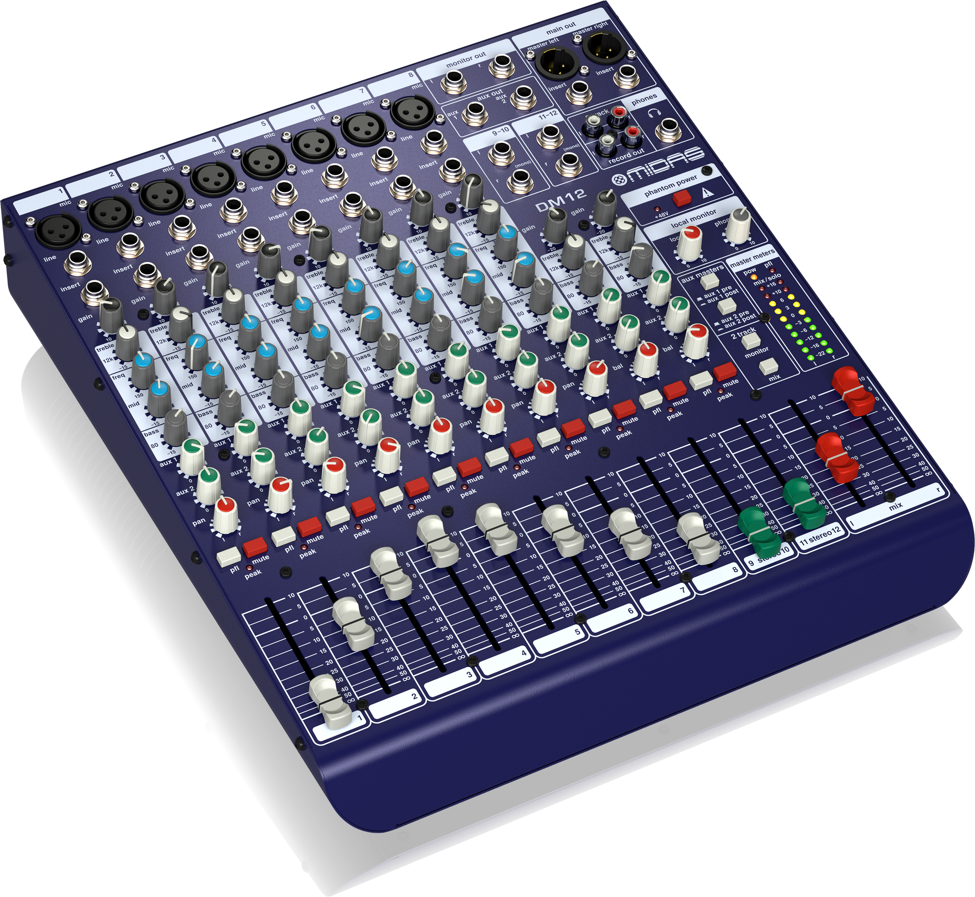 Midas DM12 12-Channel Analog Mixer – Luther Music