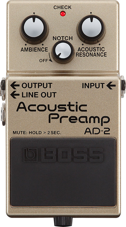 Boss AD-2 Stompbox Acoustic Guitar Preamp