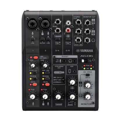 Yamaha AG06 MK2 6-Channel Mixer with USB Audio Interface