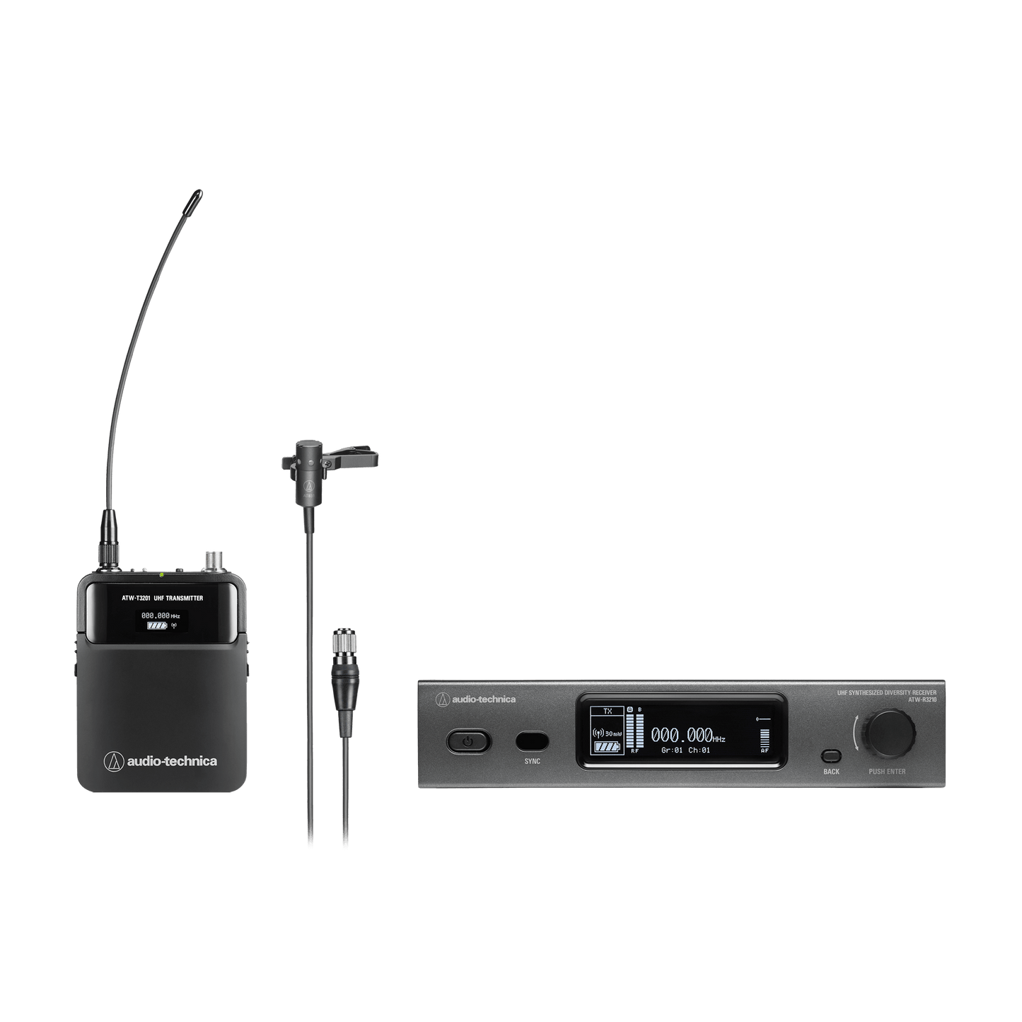 Audio Technica ATW3211/831cH Wireless Lavalier Microphone System