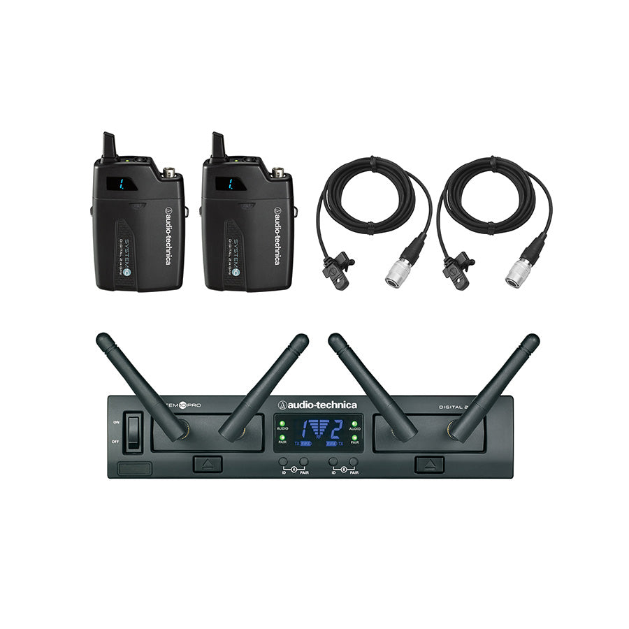 Audio Technica ATW1311/829cW Dual Channel Wireless Lavalier Microphone System