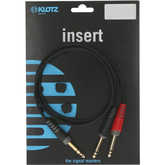 Klotz AY1-0200 2m Y-Cable (1/4" TS - 2x 1/4" TS)