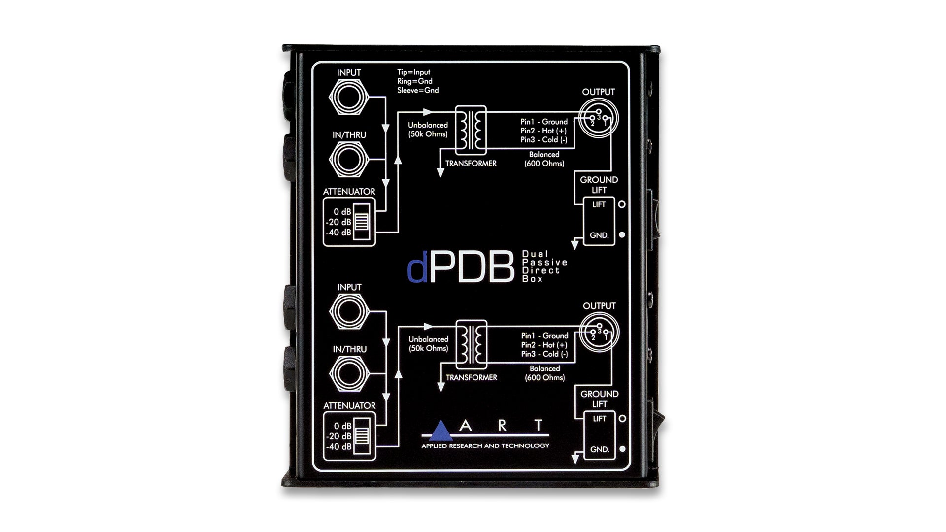 ART dPDB Dual Passive DI Box – Luther Music