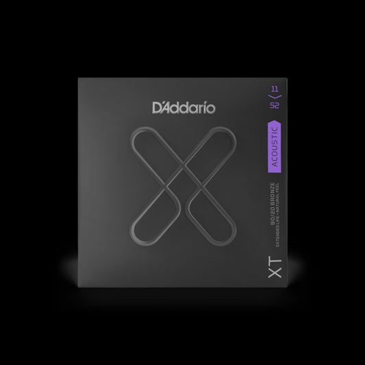 D'Addario XTABR1152 80/20 Bronze Acoustic Guitar Strings, 11-52