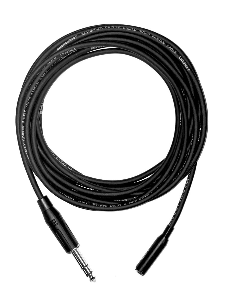 Eurocable HX3 3m Custom 3m Headphone Extension Cable 6.3mm TRSM - 3.5mm TRSF