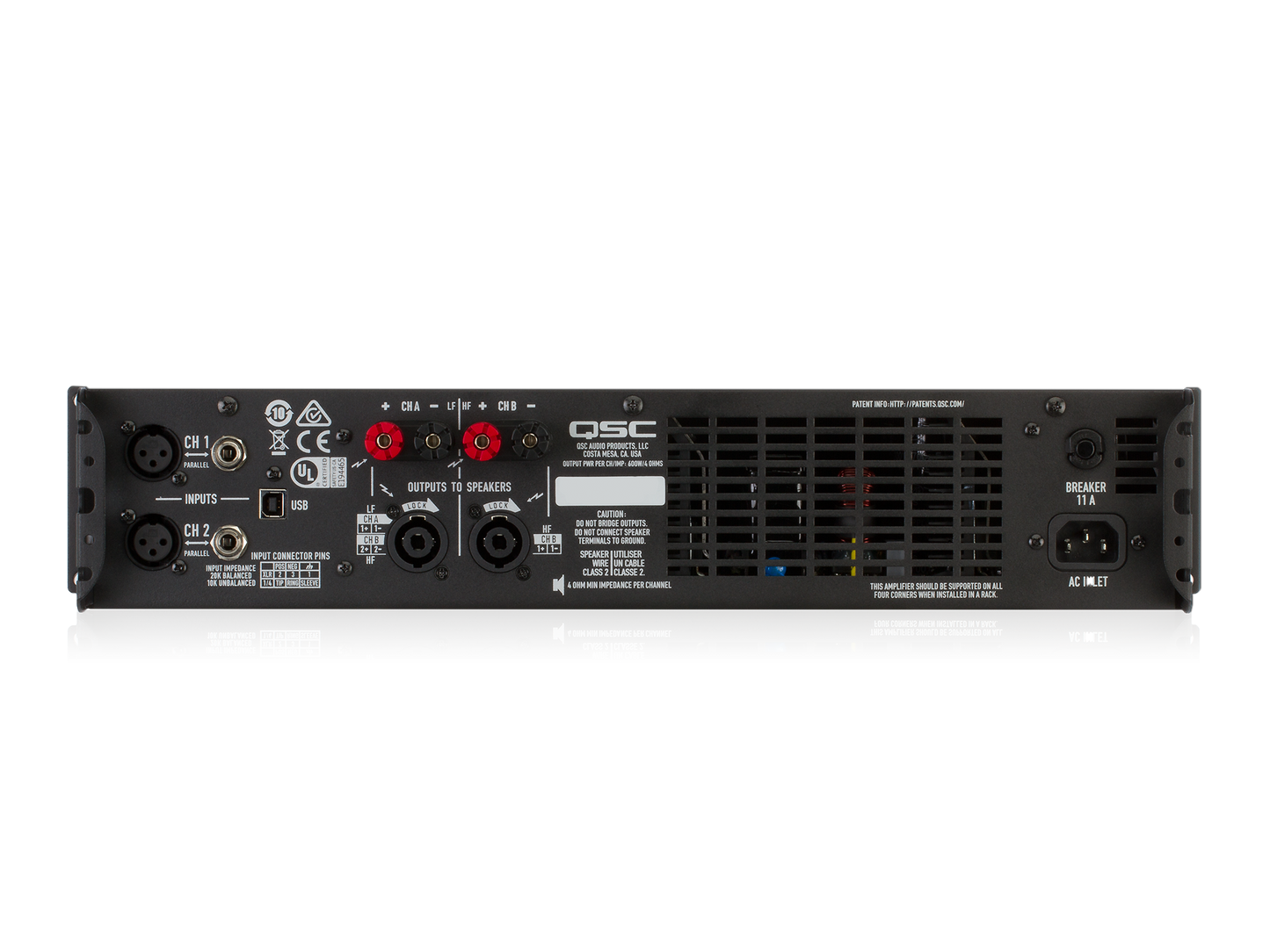 QSC GXD4 Dual Channel 400W/8Ohms Power Amplifier
