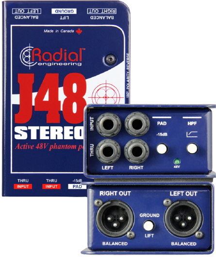 Radial Engineering J48 Stereo Premium Stereo Active DI Box