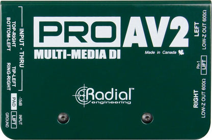 Radial Engineering ProAV2 Stereo Passive Multimedia Direct Box