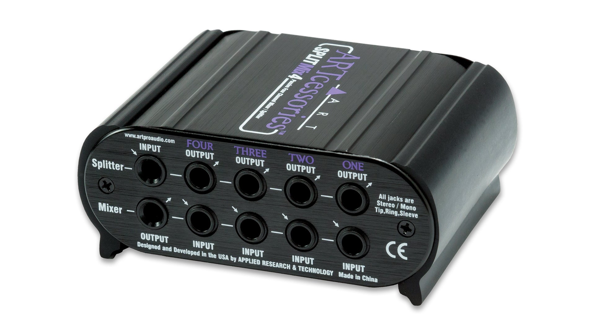 ART SPLITMix4 Passive 4-Channel Stereo/Mono Splitter Mixer – Luther Music