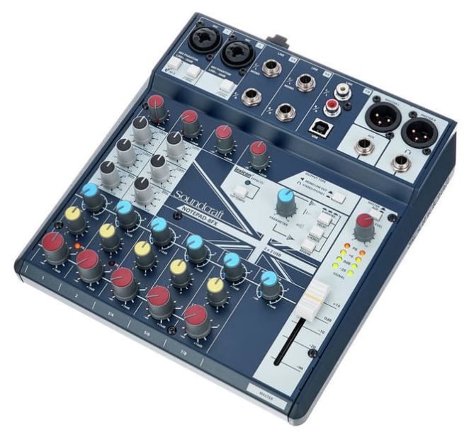 Channel　Notepad-8FX　Mixer　Analog　Luther　Music　Soundcraft　–