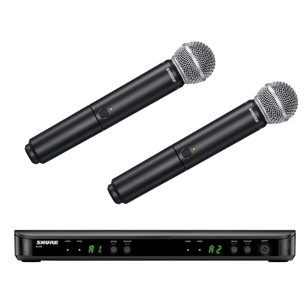 Shure BLX288/SM58 Dual Wireless Handheld Microphone System Shure BLX288/SM58 Dual Wireless Handheld Microphone System