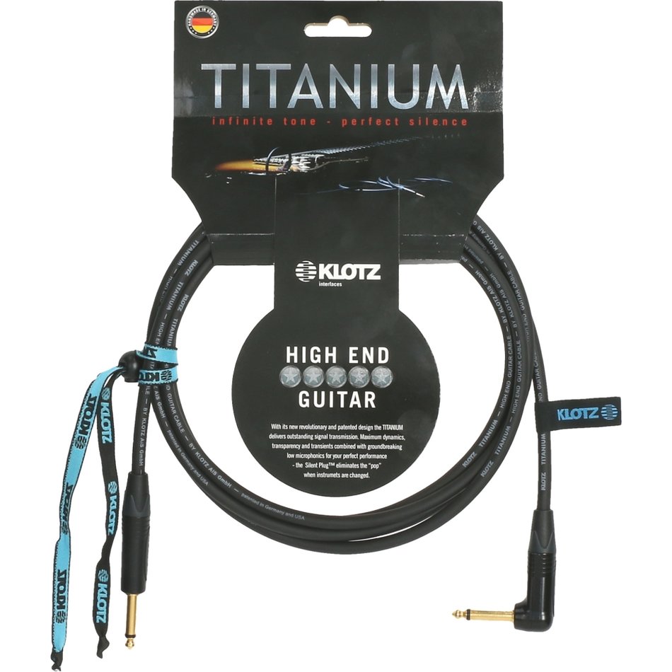 Klotz TI0600PR 6m Titanium Angled Instrument Cable