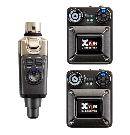 Xvive U4R2 Digital Wireless In-Ear Monitoring System with 2 Receivers